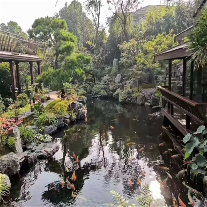 磐安庭院假山鱼池样式